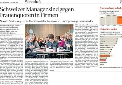 Schweizer Manager sind gegen Frauenquoten in Firmen